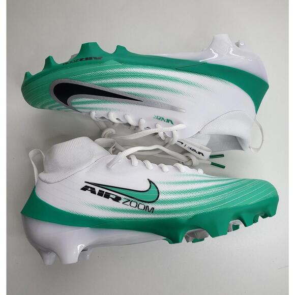 Nike Air Zoom Vapor Pro 1 Football Cleats White Stadium Green Sz 8 HM8850-100 - Picture 1 of 8